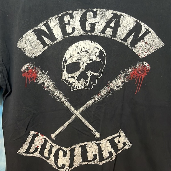 Distressed Negan / Lucille The Walking Dead T-shirt - Picture 2 of 5